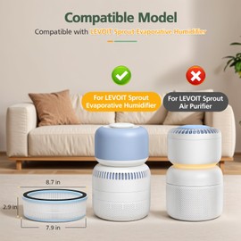 2 Pack Sprout Humidifier Replacement Filters Compatible with LEVOIT Sprout Evaporative Humidifier LEH-B381S, H13 True HEPA Filter for Dust, Pollen, Pet Dander & Odors, Smoke, Park#LRF-B381-WNA