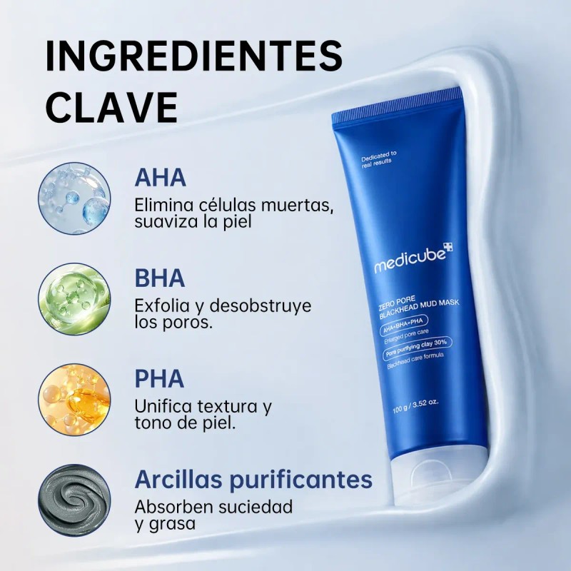 Medicube Mascarilla De Arcilla Zero Pore Puntos Negros 100g