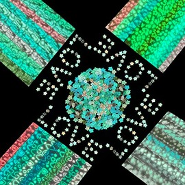 CCINEE 840 Sheet Luminous Origami Star Paper Strips, Glow in the Dark DIY Handmade Crafts Origami Lucky Star Paper, 4 Styles 40 Colors