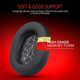 Krone Kalpasmos Arctis 7 Ohrpolster, atmungsaktives Gewebe, Ersatz-Ohrpolster für SteelSeries Arctis 1, Pro, 3, 5, 7, 7+, 7p, 7X, 9, Prime alle Modelle, kabelloses Headset, Silberfarben