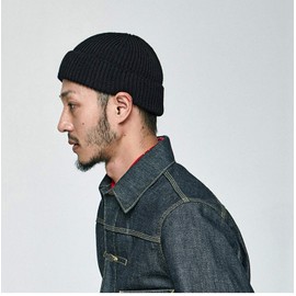 JFAN Men's Beanie Hats Winter Knit Daily Wearing Roll up Fisherman Beanie Hat Black & Yellow