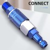 GASHER 10PCS 1/4-Inch NPT Male Blue Aluminum Industrial Air Plug,