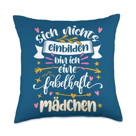 Originelles Geschenk Für Mädchen Fabelhafte Lustig mädchen Geschenke Geburtstag Throw Pillow, 18x18, Multicolor