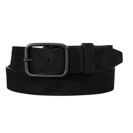Lucky Brand Women's Leather Bold Fashion Statement Belts, Distressed Suede - Black, 32 Inch