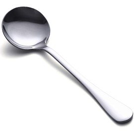 Soup Spoons, 8-Piece Premium Stainless Steel Spoons Heavy-Weight Round Spoon Flatware Set