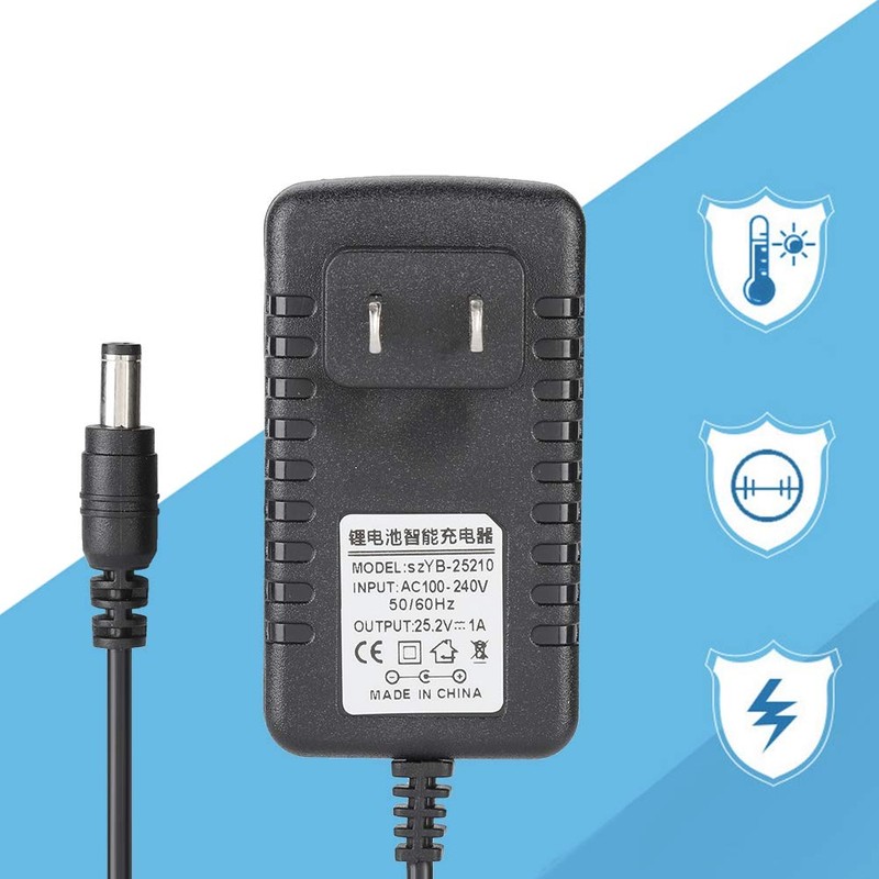 Fast Charging Li Ion Adapter 25.2V 1A with Multi Protections,