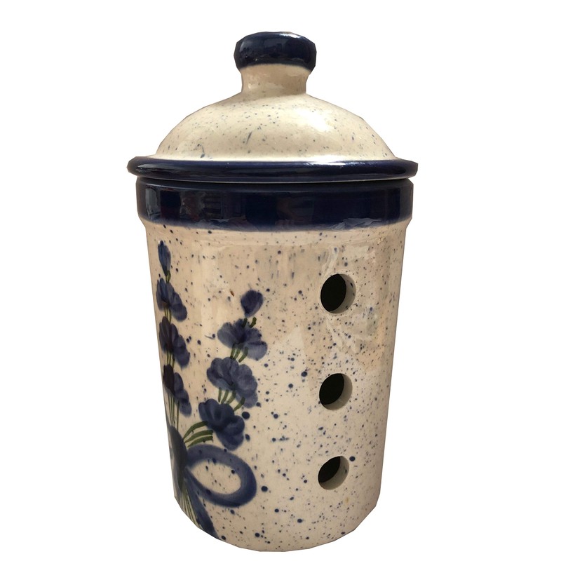 Lavender Blue Design Garlic Goalkeeper Pot (No 9 Lavender Blue