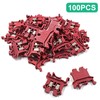 Eilumduo 100 Pcs Red UK2.5B 800V 32A DIN Rail Terminal