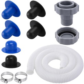 9 Pcs Pool Drain Valve Cap and Connector Set, Swimming Pool Drain Connects