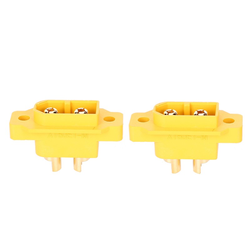 10Pcs Male Plug Connector XT60E1-M Mountable Brass Gold Plated Heat