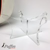 Puffin Plastics Football Display Stand/Riser Plinth, Perspex