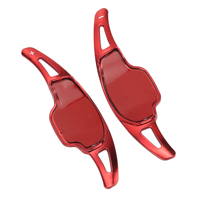2pcs Steering Wheel Shift Paddle Extension Red ABS Replacement for