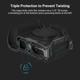 SmallRig R5 R5 C R6 Cage Kit for Canon R5 R5 C R6 Mirrorless Camera with Top Handle and Dedicated Cable Clamp, Aluminum Alloy Cage for Canon EOS R5 R6 R5 C Camera 3234