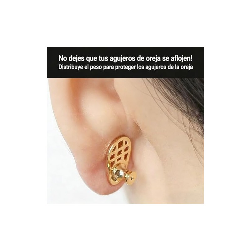 Pendientes Chapados En Oro De 18 Quilates Para Orejas Caídas