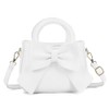 Stylish Women Bowknot Faux Leather Side Shoulder Top Handle Party