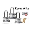 Master Lock - Keyed Alike Locks 3NKALF-3 w/BumpStop Technologiy