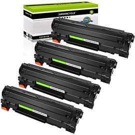 GREENCYCLE 4PK Compatible Replacement for HP 36A CB436A Black Mono Laser Toner Cartridge Ink use in Laserjet M1522n MFP M1522nf MFP P1505 P1505n M1120 MFP M1120n MFP M1522 MFP 1522F MFP MFP M1550