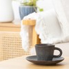 Marui Pottery MR-3-4388 Shigaraki Ware Hechimon Cup & Saucer, Capacity