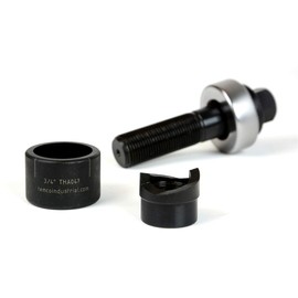 TEMCo TH0392-3/4" Conduit Hole Size Knockout Punch Unit with Manual Draw Stud – (1.11" – Actual Hole Size)