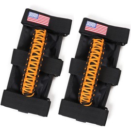 sukemichi Handles Grab Roll Bar Grab Handles for Jeep Wrangler Accessories TJ JK JL CJ YJ 2 Door 4 Door 1945-2023 Jeep Gladiator JT UTV ATV - Upgrade Metal Buckle, Yellow, 2 Pack