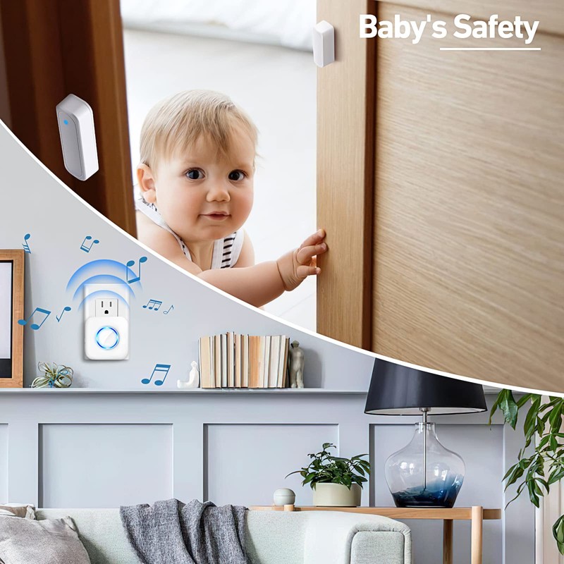 Door Chime, Satisure Wireless Door Open Contact Sensor Alarm Chime