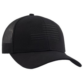TSSGBL M-L, XL,XXL American Flag Trucker Hat Men Women Snapback Breathable Mesh Back USA Baseball Cap Black