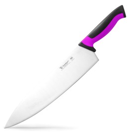 Humbee 12-Inch Chef Knife Razor-Sharp Blade Kitchen Knife with Comfortable Grip Handle, Purple DT-10 Series