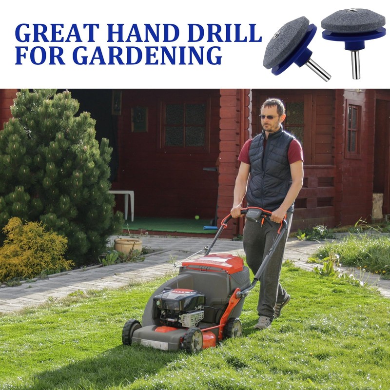 2 Packs Lawn Mower Blade Sharpener Blue Garden Tool Sharpener