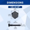 1/2 x 3-1/2" Black Hex Head Lag Screws Bolts (8