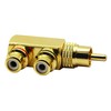 zdyCGTime RCA Splitter Adapter,90 Degree Right Angle RCA Male to