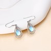SHEAISRS Moonstone Earrings for Women Teardrop Drop Dangle Earrings 925