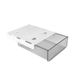 Self-adhesive Under Desk Drawer Organizer, Table Hidden Slide Out Large Storage Mounted Desktop Pencil Holder Tray Drawers for Office Home School Stationery Kitchen (Gray)