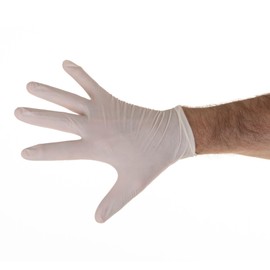 XARA - Natural Latex Glove Powder Free 10g Protection and Hygiene for Your Hands Dispenser Box 100 Pack Natural Colour XL Pack of 100