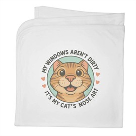 Azeeda 'My Windows Aren't Dirty It's My Cats Nose Art' Cotton Baby Blanket/Shawl (BY00042734)