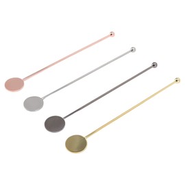 GLOGLOW Agitadores de bebidas de café, barra giratoria de bebida de cóctel largo de acero inoxidable 304 para restaurantes