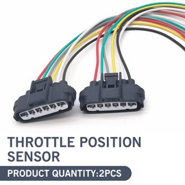 Shakas Wire Harness Plug, 6-Wire 6-Plug DJ7045A-3.5-21 Pigtail Adapter Connector, Modified Replacement for 90980-11858 Parts, Plug and Play, Universal Fit for Most Cars (Black)