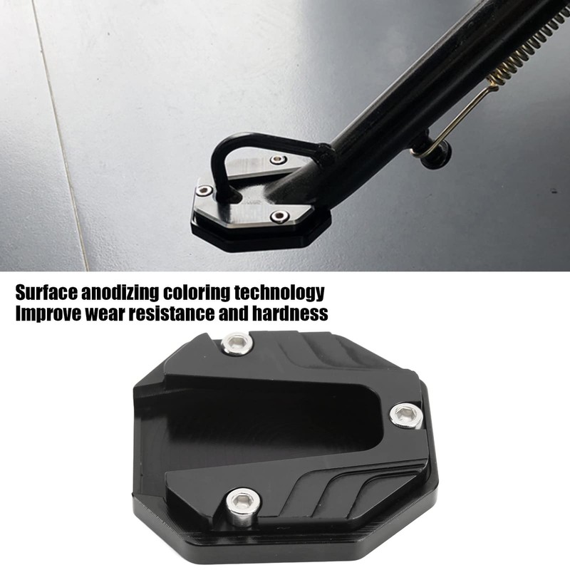 EIMSOAH Motorcycle Side Stand Plate Pad, High Strength Kickstand Pad