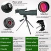 HuanQiuSensmart 25-75x60 Birdwatching Telescope, Single Eye Zoom Telescope, Adult Telescope,