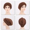 DRESHOW African Women's Turban Double Braid Headwear Headwear Chemo Cap