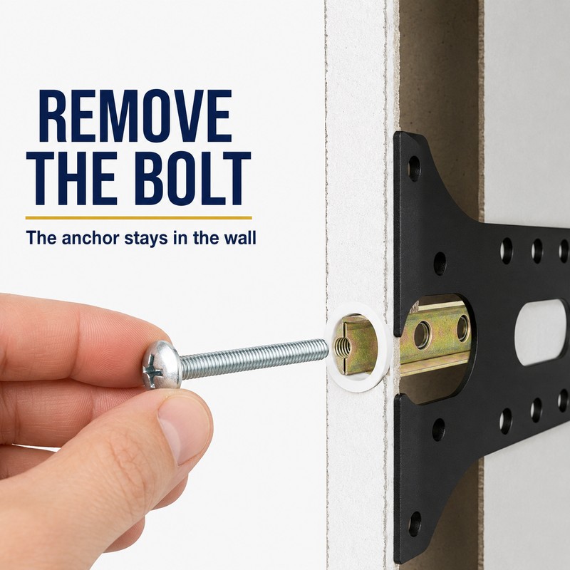 1/4-20 Hollow Wall Toggle Anchors with 2-1/2 Inch Bolts, 10/20