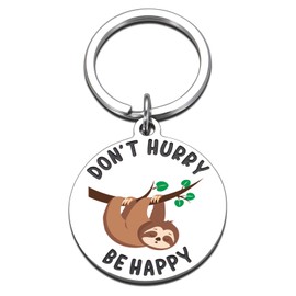 Sloth Gifts for Women, Stocking Stuffers for Teen Girls, Teen Girl Stuff Trendy Stuff, Cute Keychains for Women, Mental Health Gifts, Sloth Lover Gifts, Inspirational Gifts for Women Friends Christmas