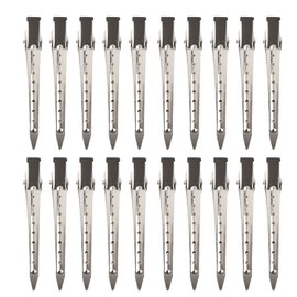 Pinzas Pelo Peluqueria, 20 piezas de pinzas para el cabello, clips de pico de pato de acero inoxidable antideslizantes profesionales para peinado coloración del cabello plata