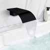 AZOS Bathroom High Flow Waterfall Spout Fixtures Filler Waterfall Spout for Bathroom Sink and Tub Shower Wall Mounted, Matte Black Wall Mount Waterfall Sprayer