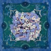 4-Layer Engraved American Mahjong Set, 1-7/16" Cornflower Blue 160-Tile Teal