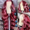 99j Burgundy Lace Front Wigs Human Hair 13x4 Body Wave