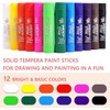 TBC The Best Crafts Paint Sticks,12 Classic Colors, Washable, Non-toxic,