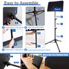 Sheet Music Stand with Light and Phone Holder, 57" Portable