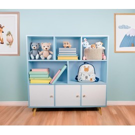 Bossa Librero Infantil Estantería Organizador para Juguetes con Puertas PIO