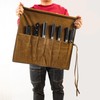Genuine Leather Knife Roll, Knife Bags for Chefs Professional, Small
