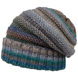 LIERYS Bernardo Oversize Knitted Hat for Men and Women (26 cm Long) - Made in Germany - Winter Hat Made of Virgin Wool - Long Beanie in One Size 55-63 cm - Hat with Envelope - Winter, taupe